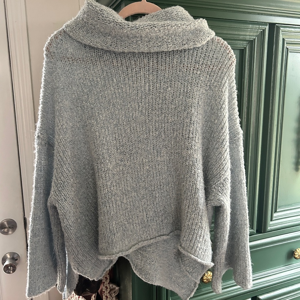 Altar’d state Heather Gray Women's Turtleneck Sweater